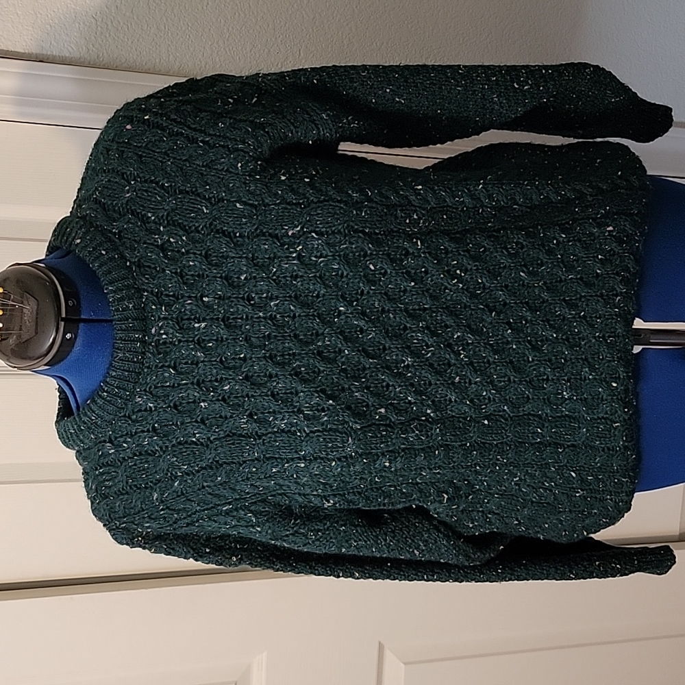 EUC Highland Home Industries Dark Green Wool Sweater szL